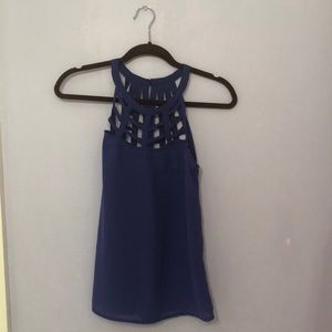 Japna size small navy blow blouse
